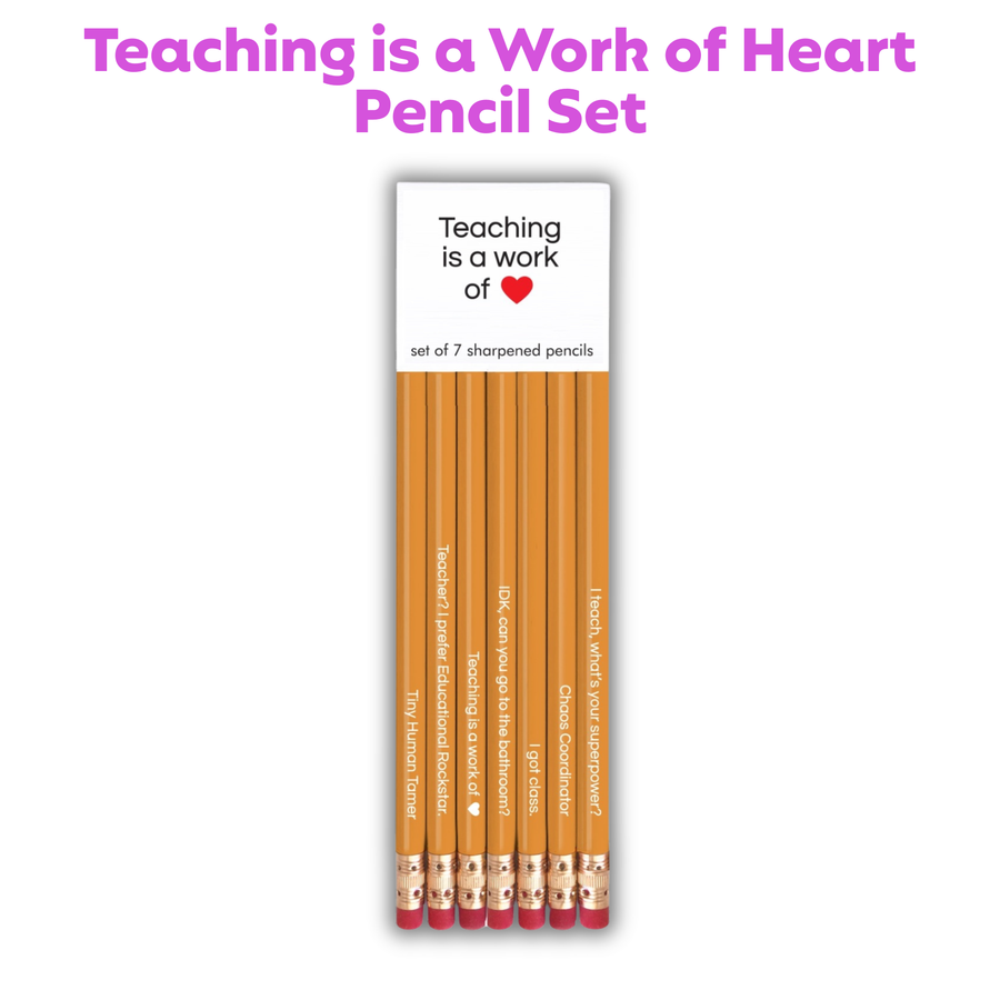 Teacher Gift Box | Professional Development Logbook, A5 Hardcover Notebook & Pencil Set