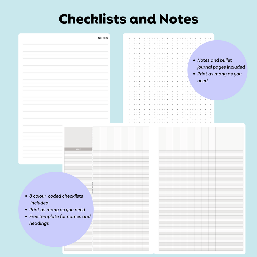 2025  Printable Neutral Weekly Teacher Planner