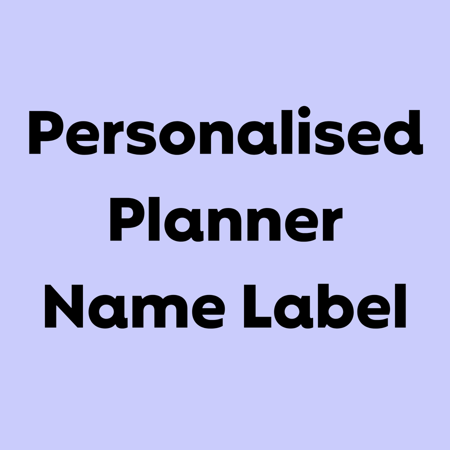 2025 Personalised Planner & Logbook Name Label