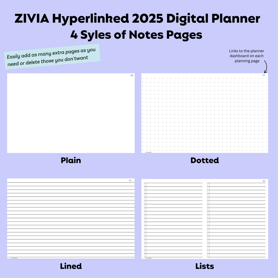 2025  Digital Teacher Planner - Monthly, Weekly & Daily - Black & White