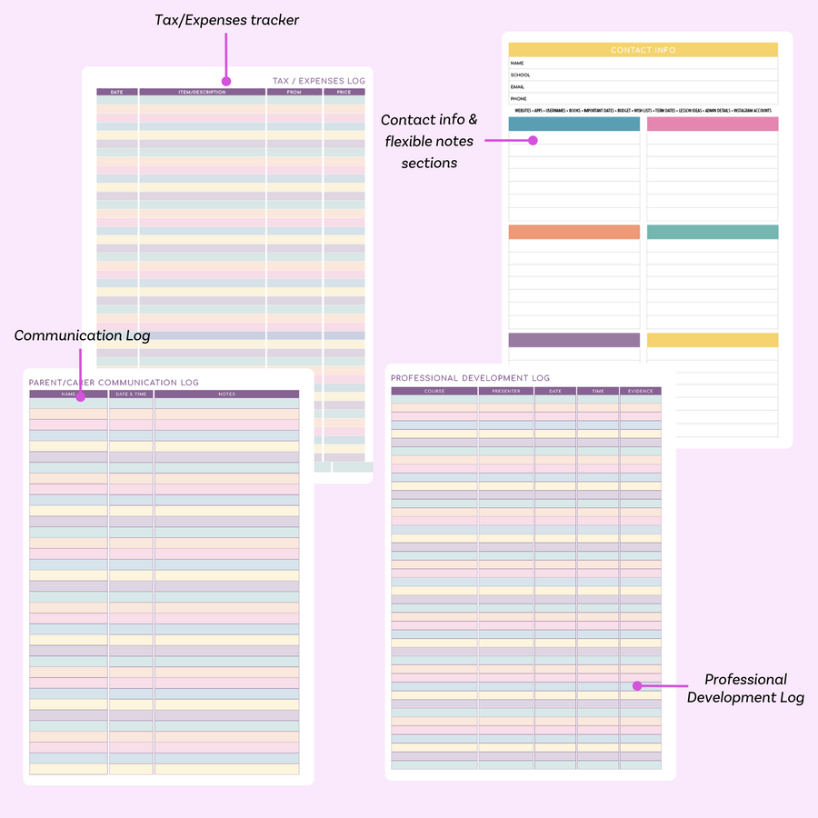 2025 Printable Daily Teacher Planner