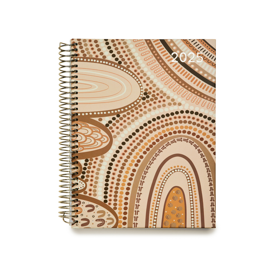 Sand Waves - 2025 Coil Bound Vertical Weekly Teacher Planner