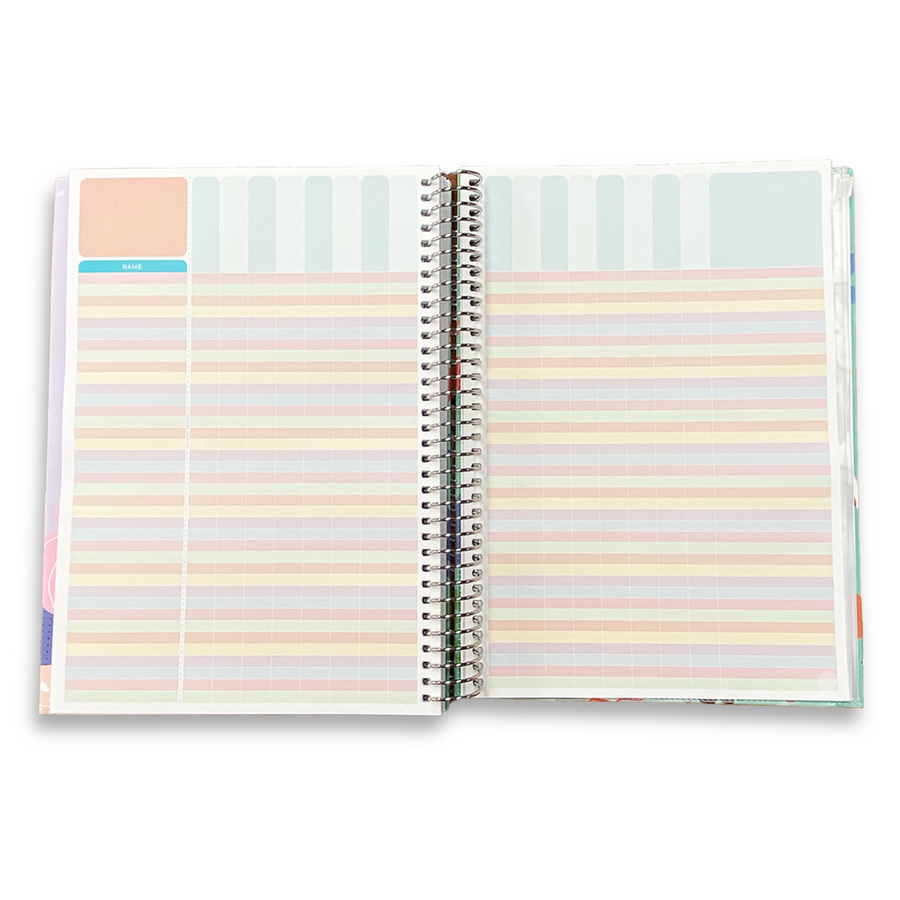  Zivia 2025 Vertical Coil Bound Weekly Teacher Planner