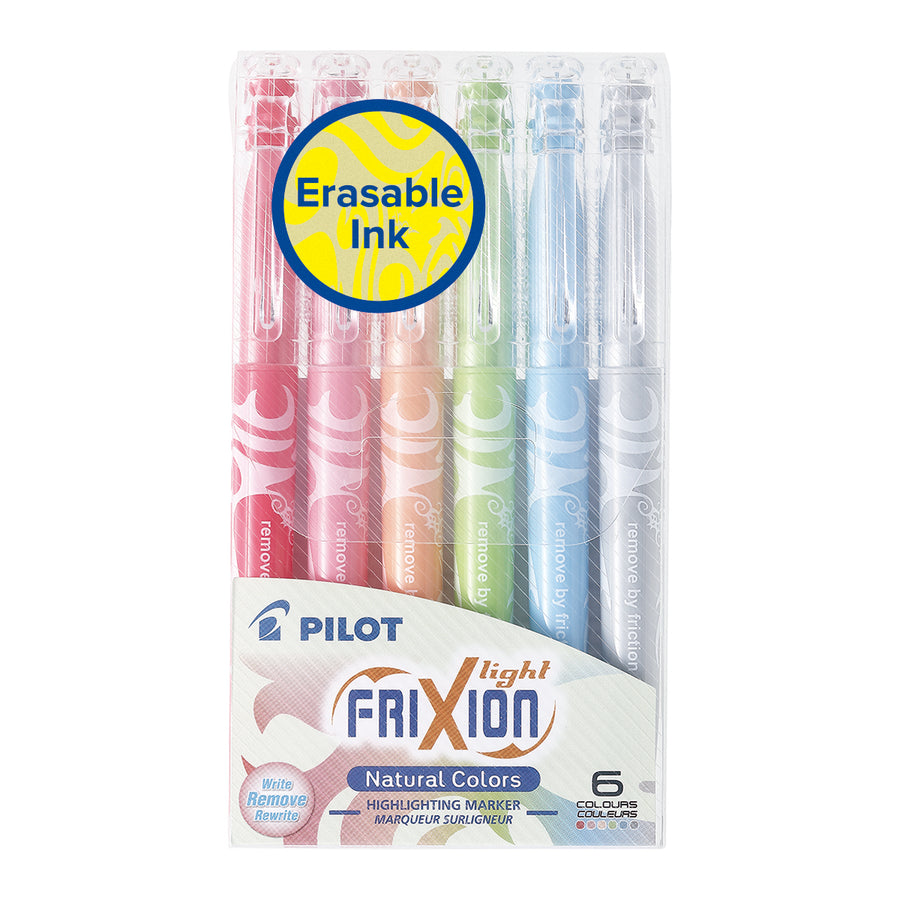 FriXion Light Erasable Highlighters - Natural - 6 Pack