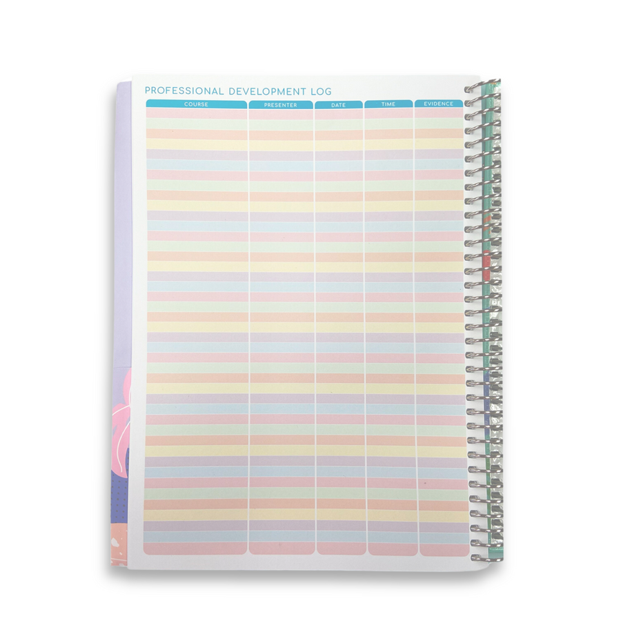  Zivia 2025 Vertical Coil Bound Weekly Teacher Planner