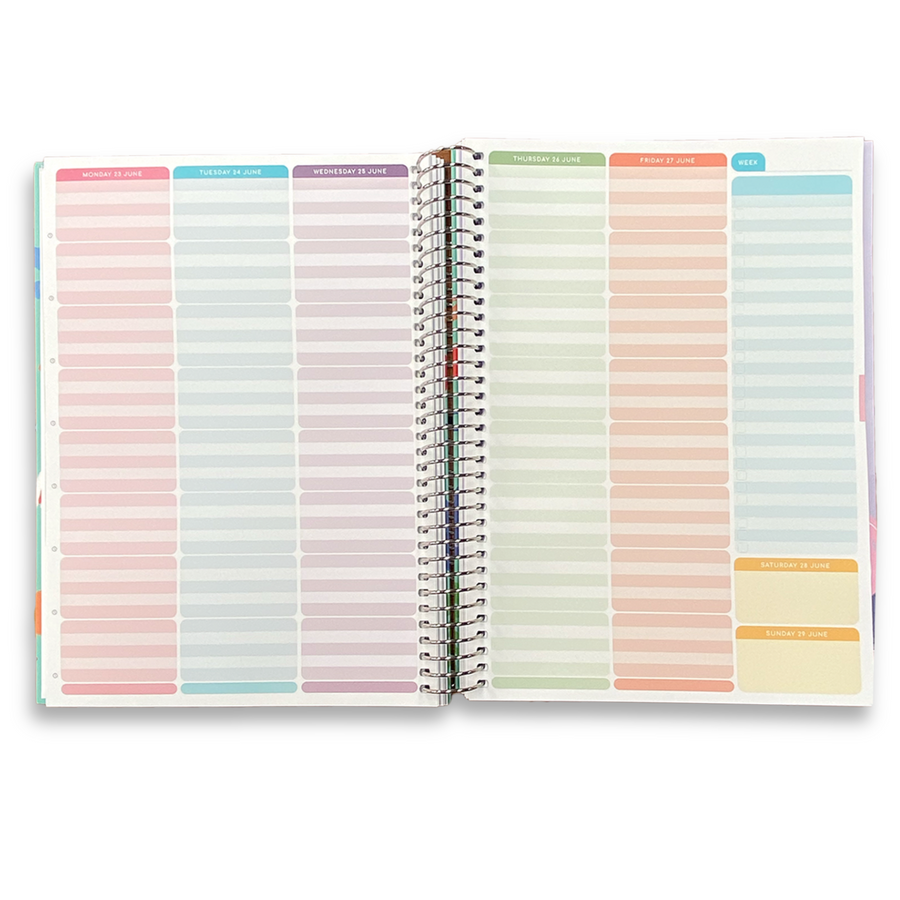  Zivia 2025 Vertical Coil Bound Weekly Teacher Planner