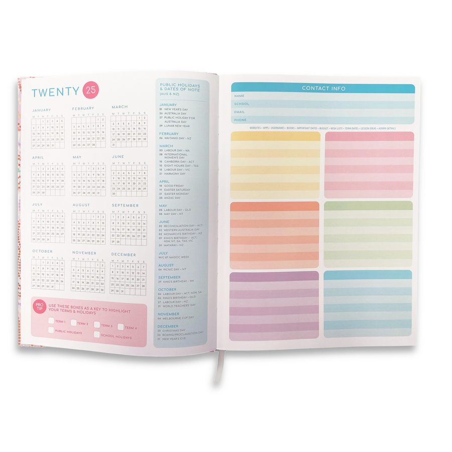 After The Rain - 2025 Vertical Weekly Teacher Planner-Zivia Designs