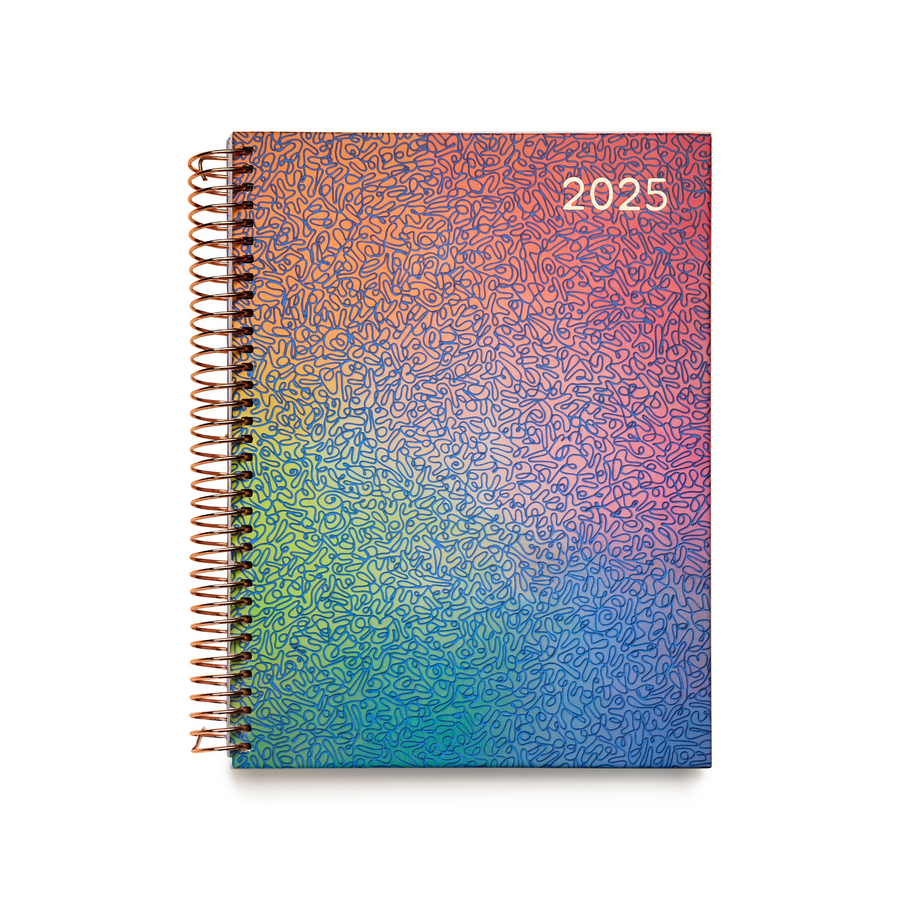 Utopia Squigg - 2025 Coil Bound Vertical Weekly Teacher Planner