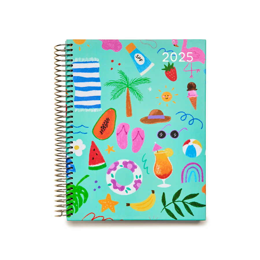 Sweet Summer - 2025 Coil Bound Vertical Weekly Teacher Planner