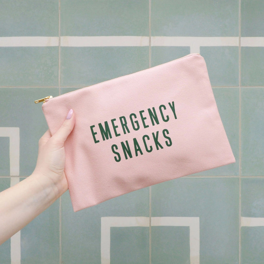 Canvas Emergency Snack Pouch - Pink