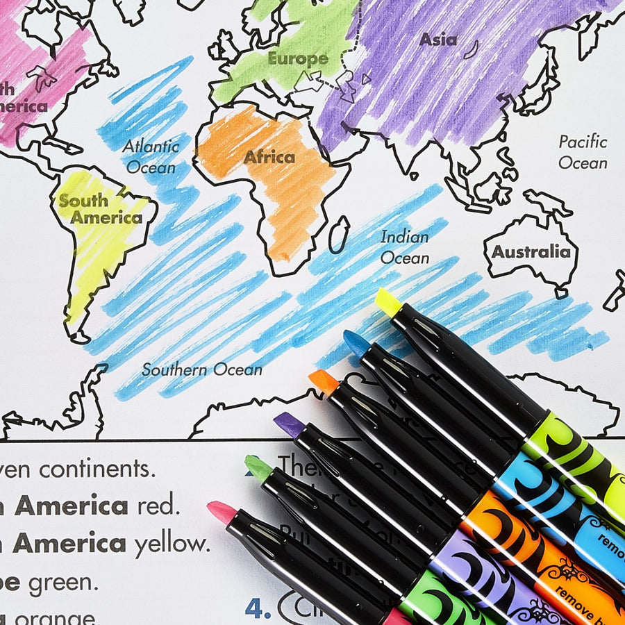 FriXion Light Erasable Highlighters - Bright - 6 Pack