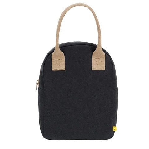 Black Zipper Lunch Bag