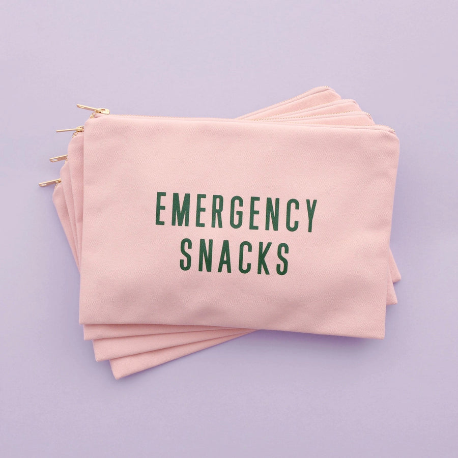 Canvas Emergency Snack Pouch - Pink