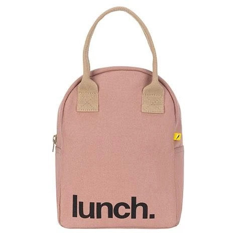 Vintage Pink Zipper Lunch Bag