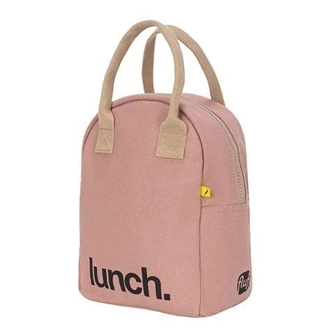 Vintage Pink Zipper Lunch Bag