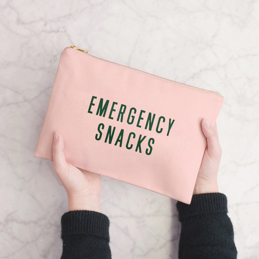 Canvas Emergency Snack Pouch - Pink