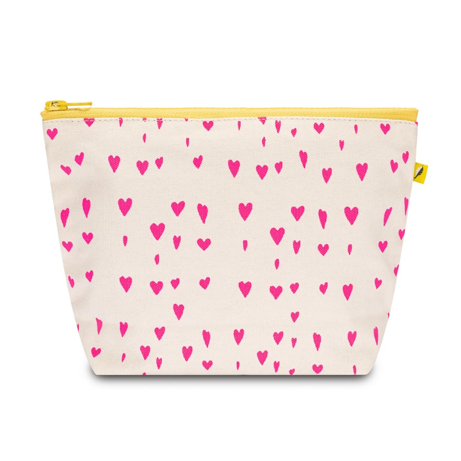 Hearts Mid Zip Pouch