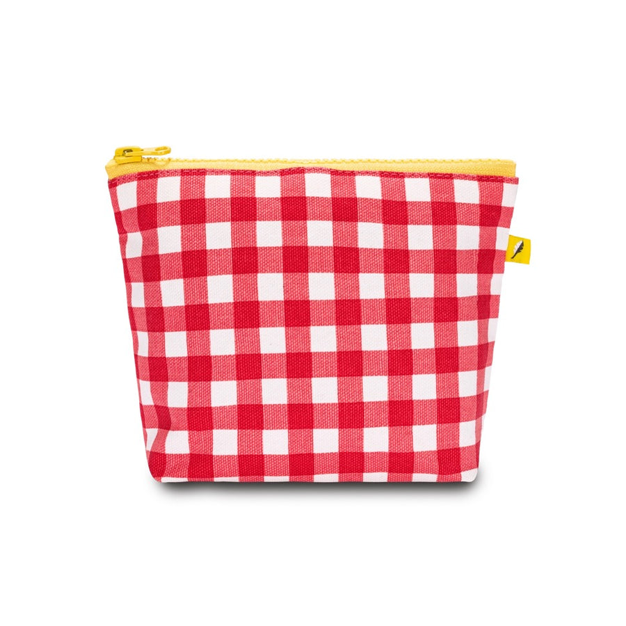 Red Gingham Tiny Zip Pouch