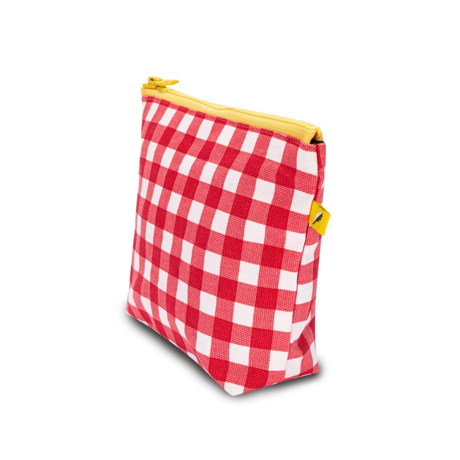 Red Gingham Tiny Zip Pouch