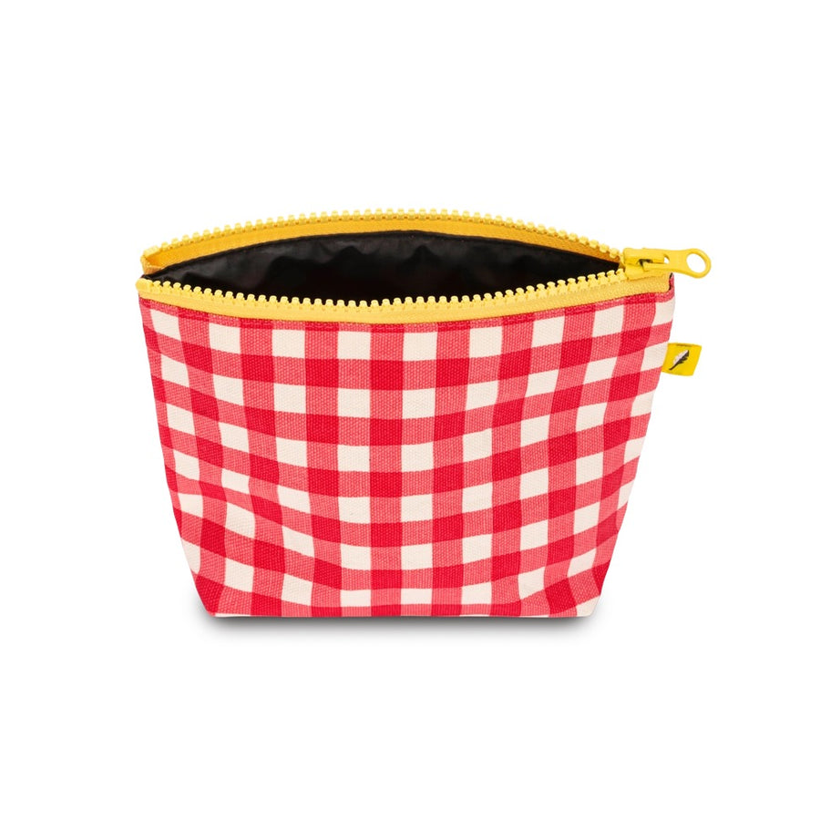 Red Gingham Tiny Zip Pouch