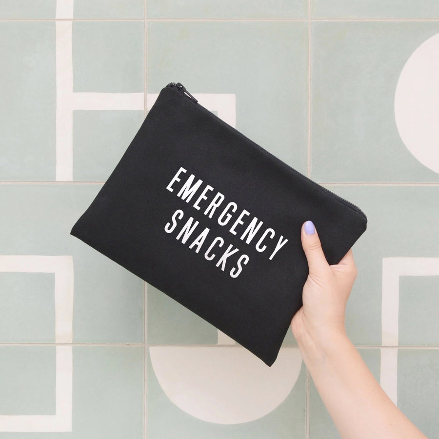 Canvas Emergency Snack Pouch - Black