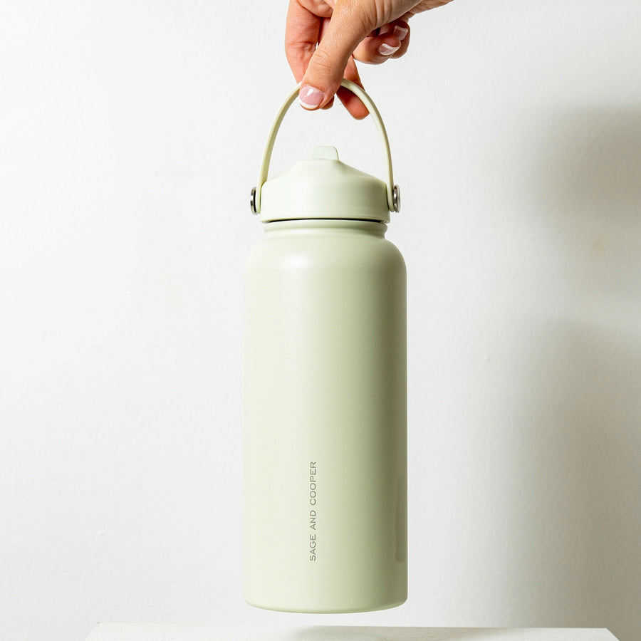 Light Green 1L Insulated Drink Bottle