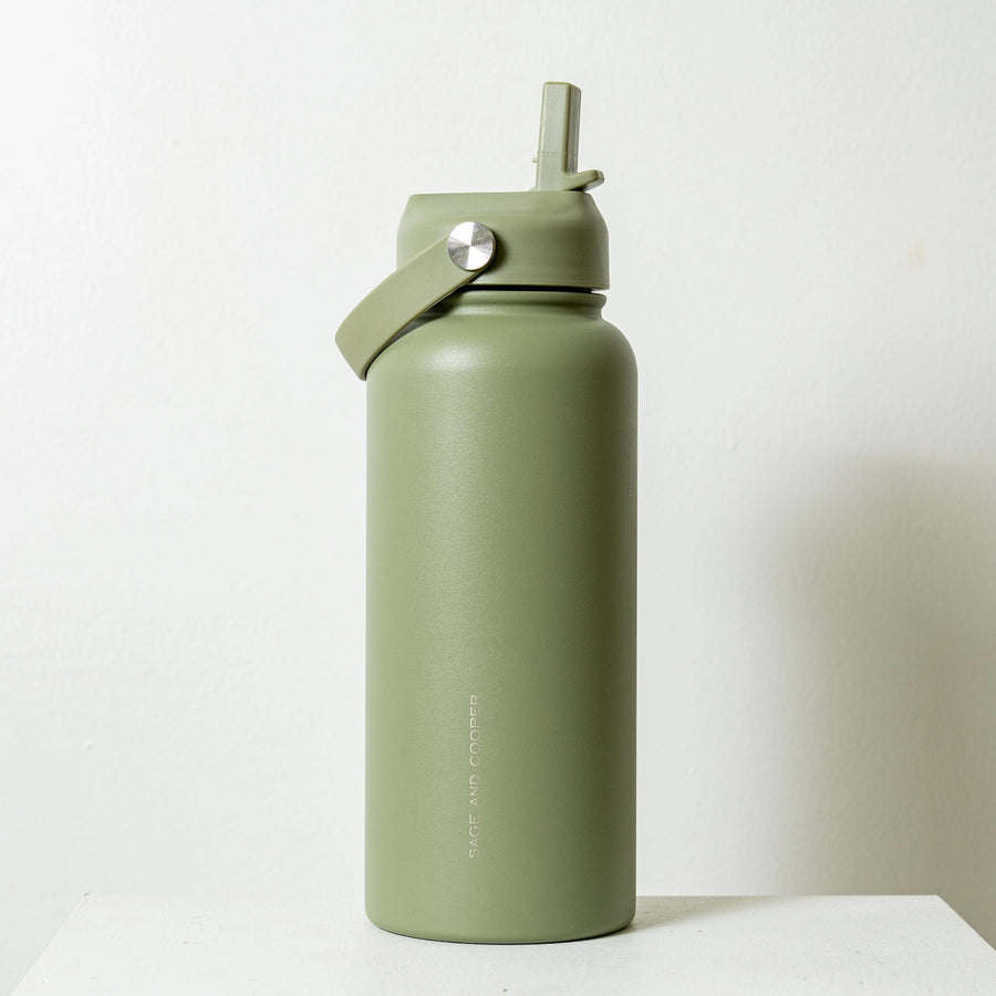 Olive 1L Insulated Drink Bottle