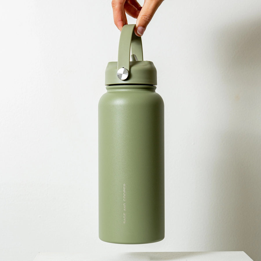 Olive 1L Insulated Drink Bottle