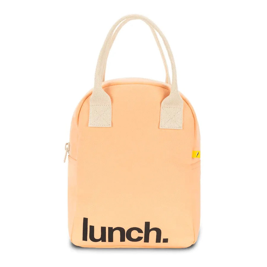 Peach Zipper Lunch Bag