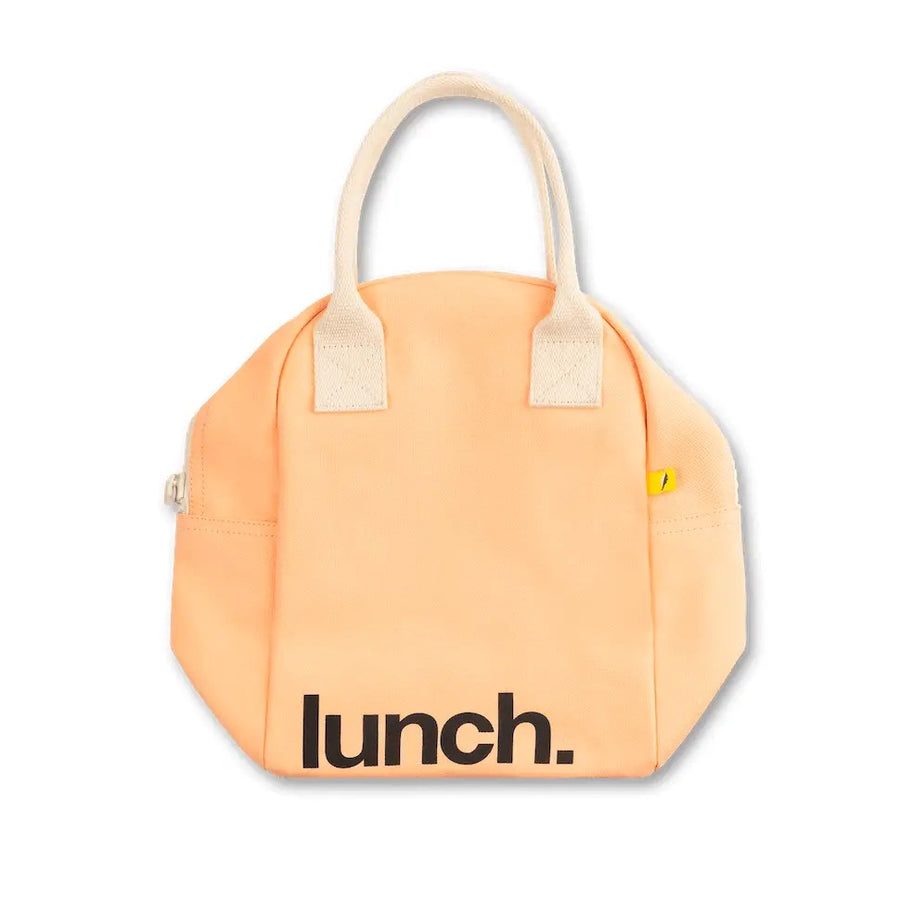 Peach Zipper Lunch Bag