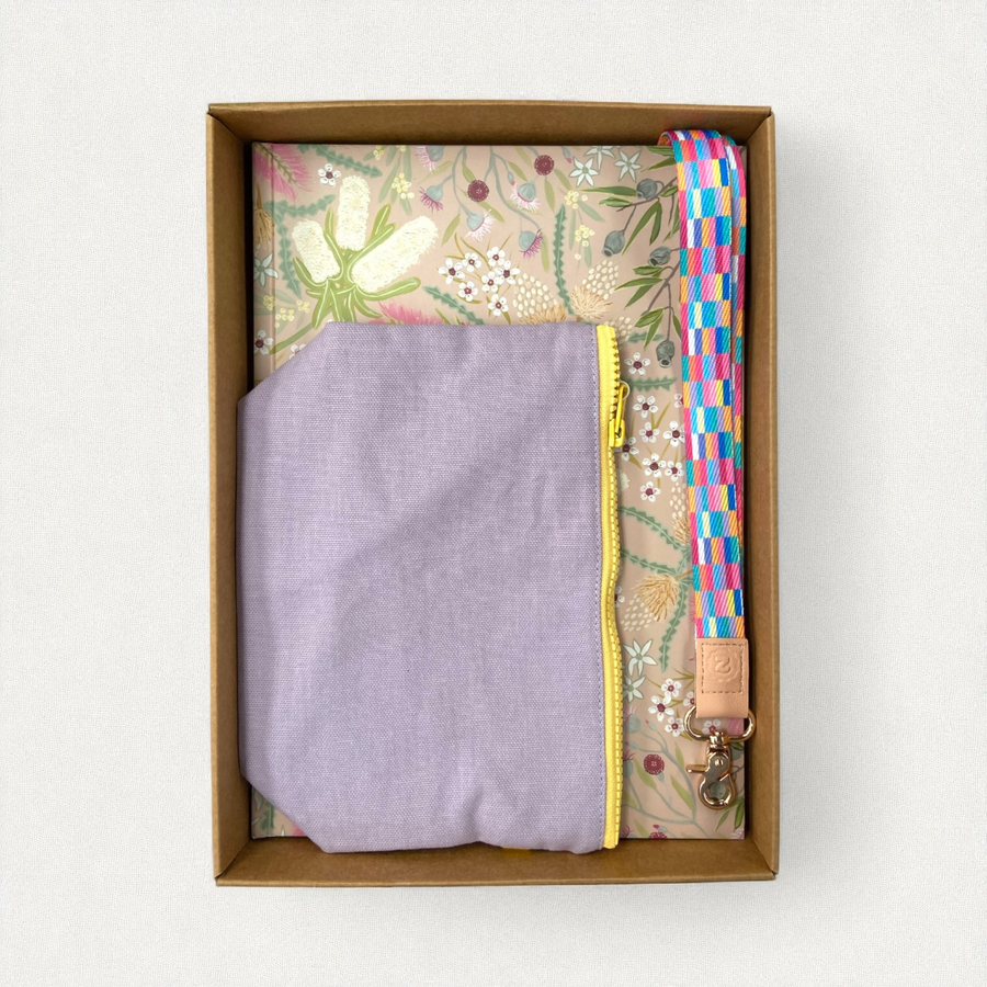 Teacher Gift Box | A4 Hardcover Notebook, Lanyard & Mid Zip Pouch