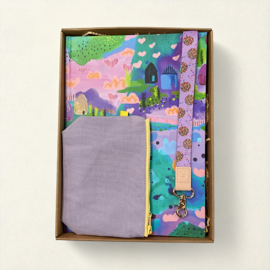 Teacher Gift Box | A4 Hardcover Notebook, Lanyard & Tiny Zip Pouch