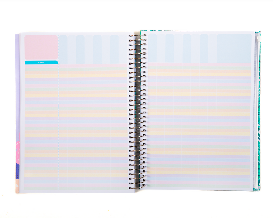 Lilac Linen 2025 Vertical Weekly Teacher Planner Zivia Designs