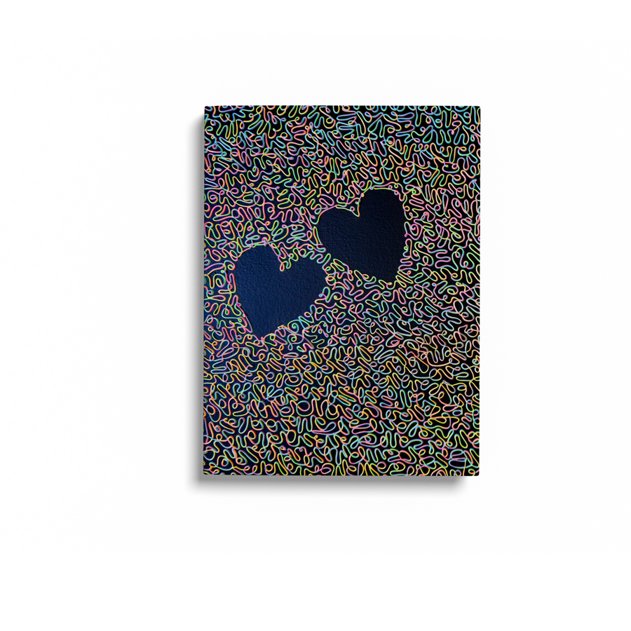 Squigg Hearts A5 Hardcover Notebook