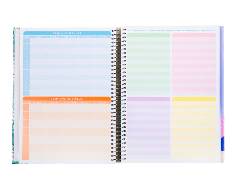 Lilac Linen 2025 Vertical Weekly Teacher Planner Zivia Designs