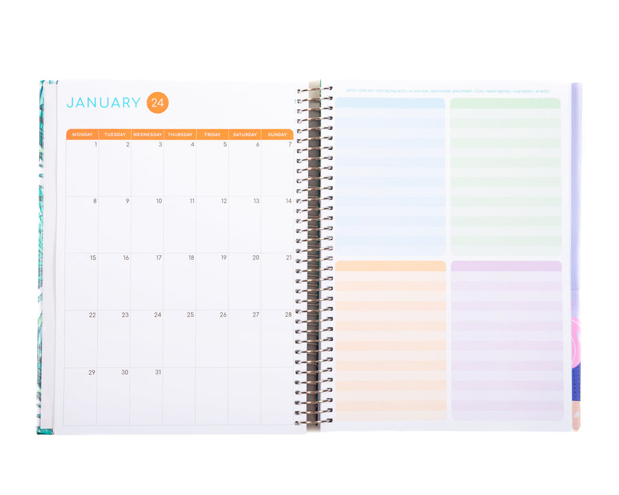 Lilac Linen 2025 Vertical Weekly Teacher Planner Zivia Designs