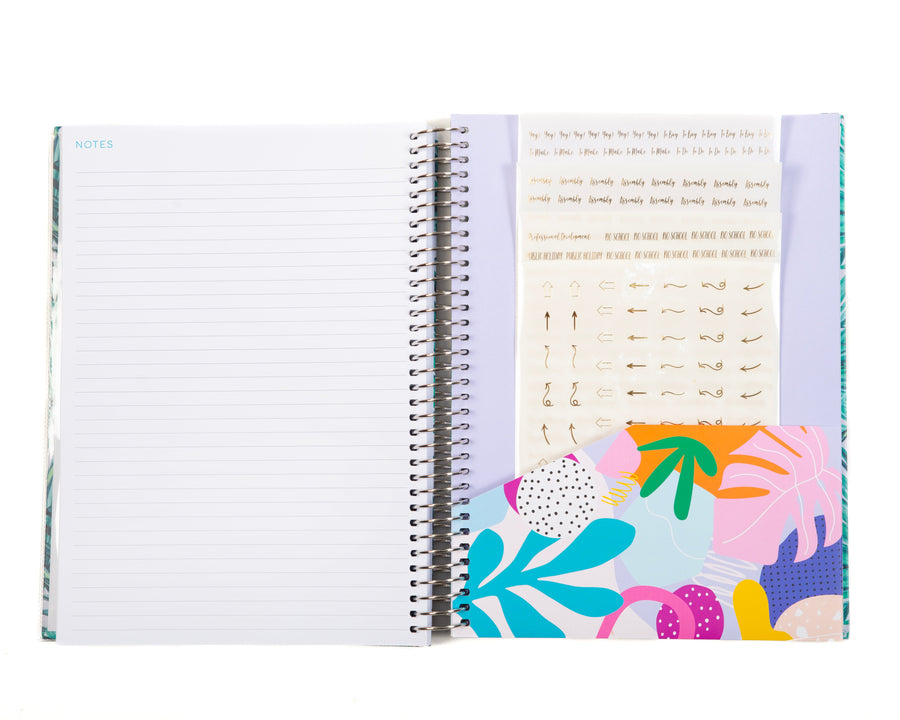 Lilac Linen 2025 Vertical Weekly Teacher Planner Zivia Designs