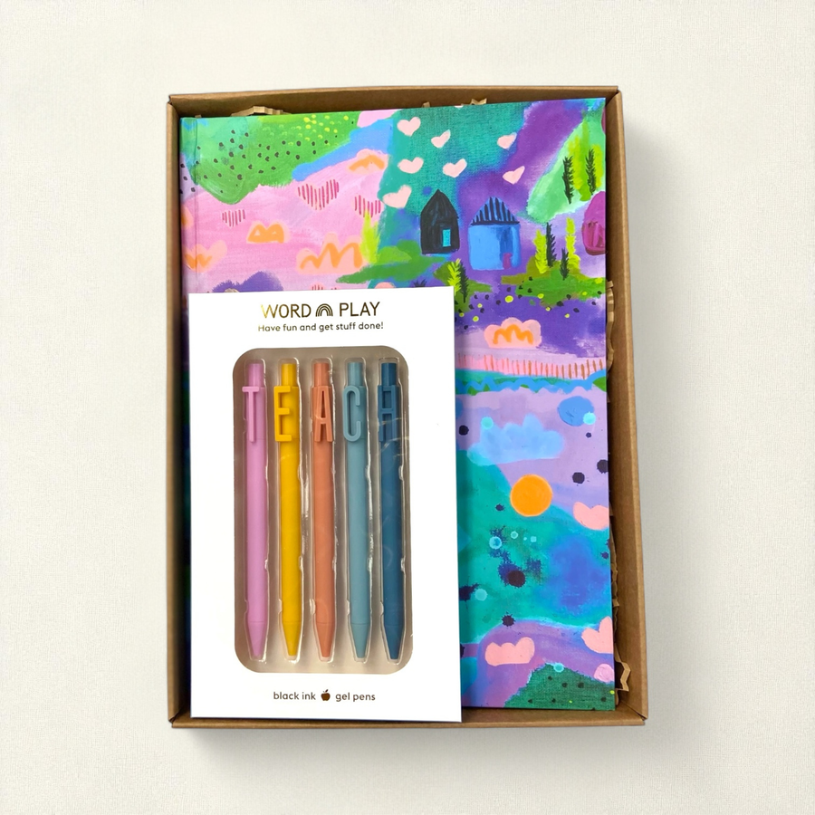 Teacher Gift Box | A4 Hardcover Notebook & Pen Set