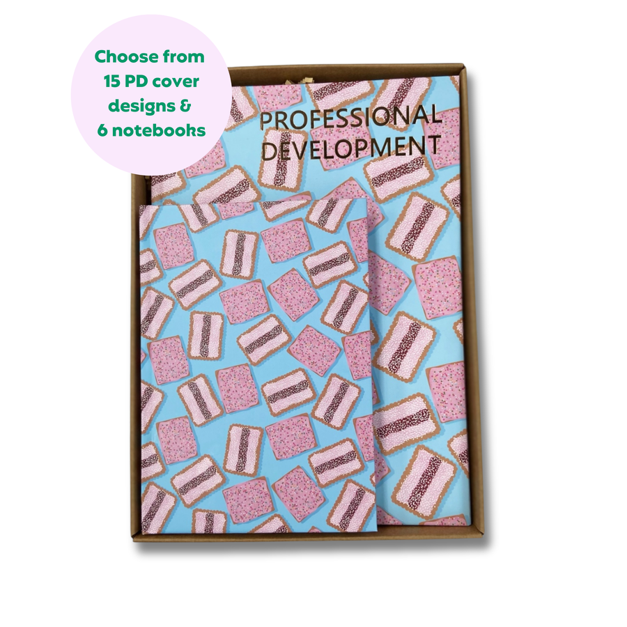 Teacher Gift Box | Professional Development Logbook & A5 Hardcover Notebook