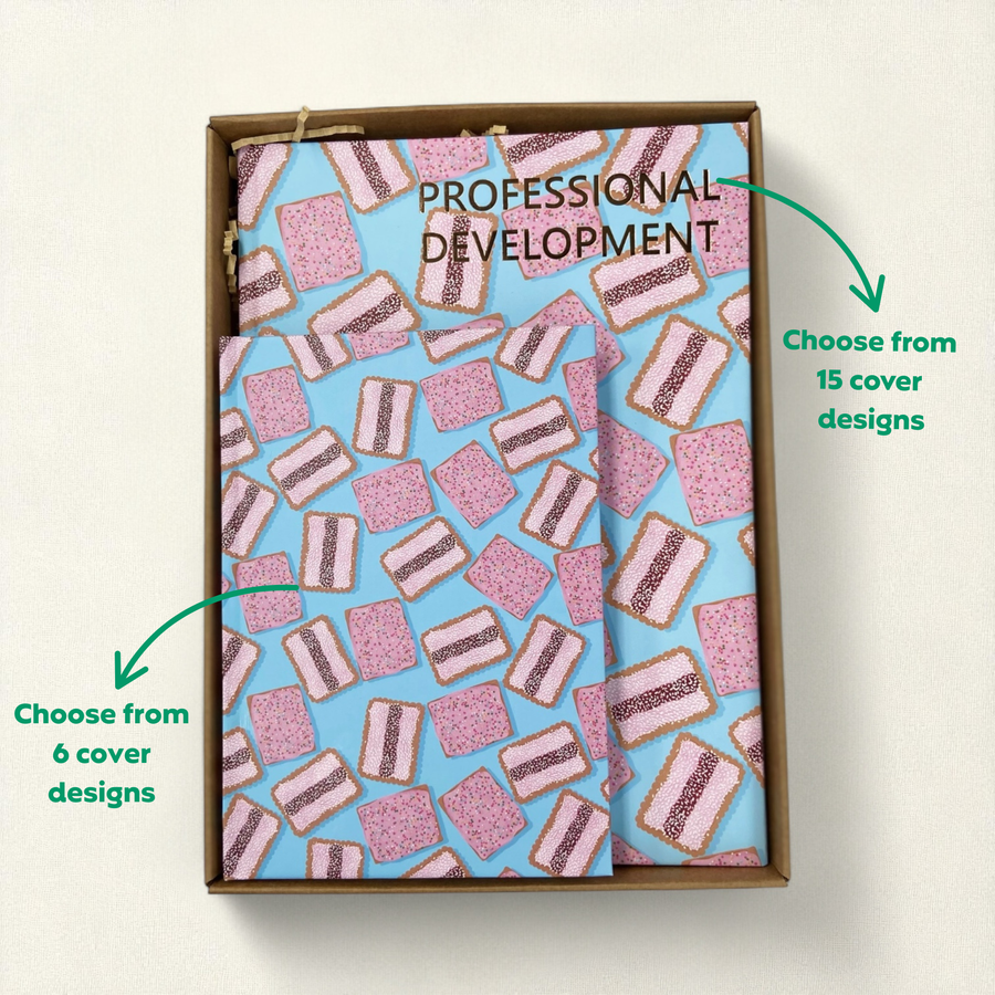 Teacher Gift Box | Professional Development Logbook & A5 Hardcover Notebook