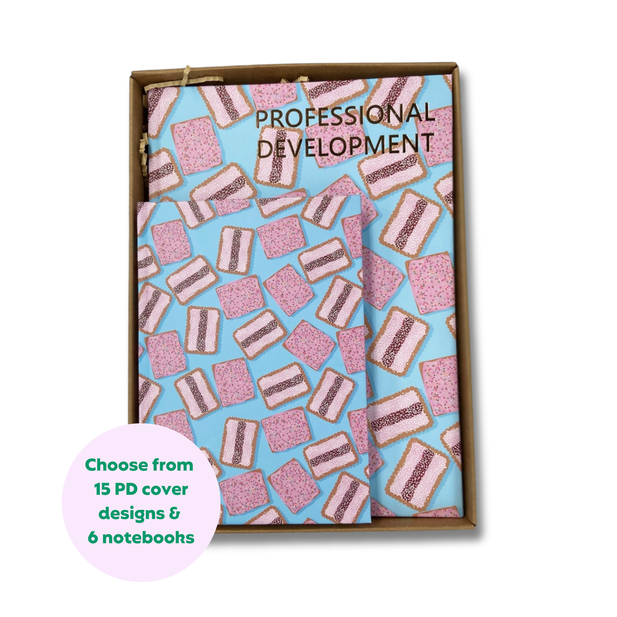 Teacher Gift Box | Professional Development Logbook & A5 Hardcover Notebook