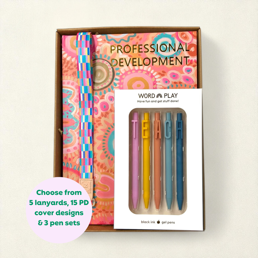 Teacher Gift Box | Professional Development Logbook, Lanyard & Pen Set