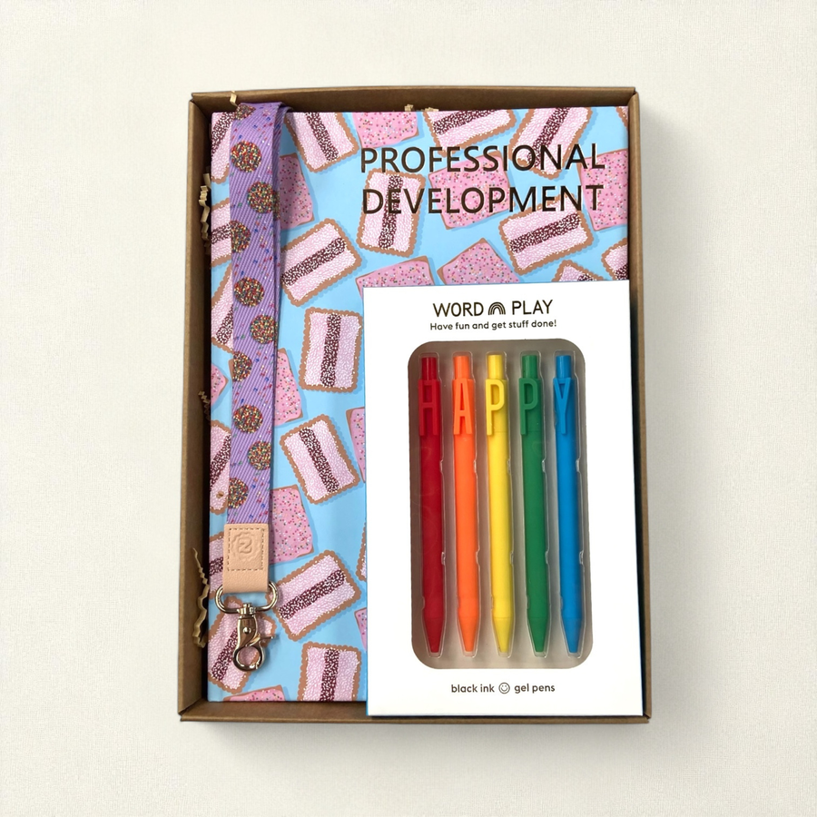 Teacher Gift Box | Professional Development Logbook, Lanyard & Pen Set