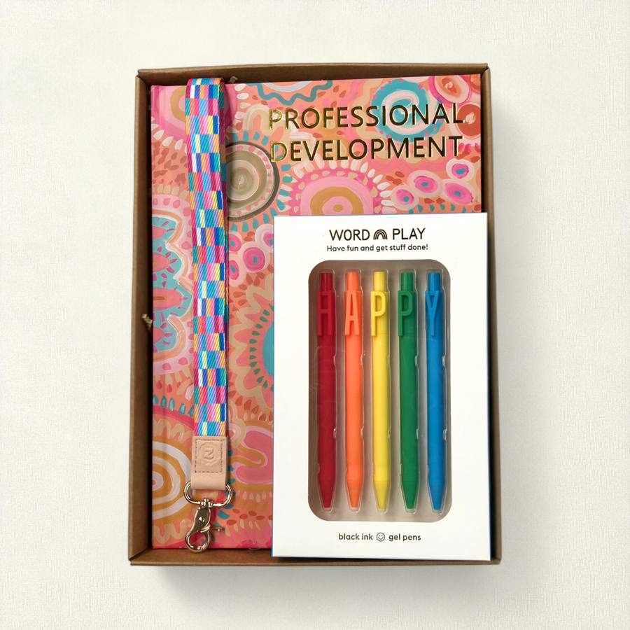 Teacher Gift Box | Professional Development Logbook, Lanyard & Pen Set